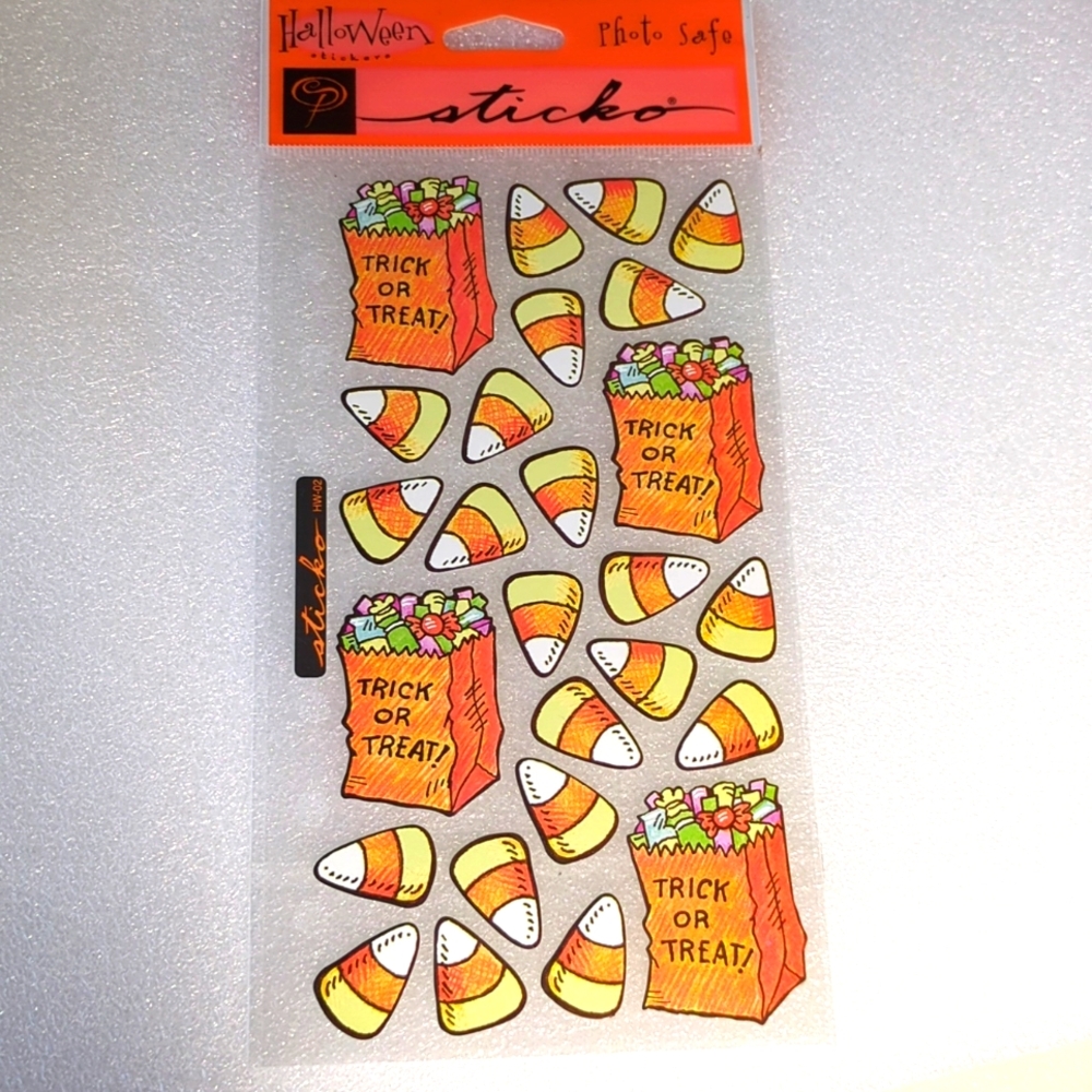 🩵2/$10🩵Sticko Halloween Trick Or Treat And Candy Corn Stickers